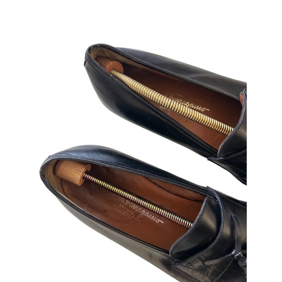 Salvatore Ferragamo Men\'s Size 10.5 Leather Tassel Loafers Super Prime Natural main image 6